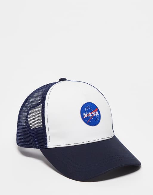 Boardmans – Granatowa czapka z daszkiem typu trucker z motywem NASA