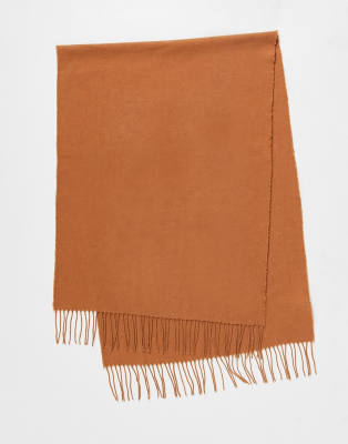 Boardmans Knit Scarf In Camel-neutral