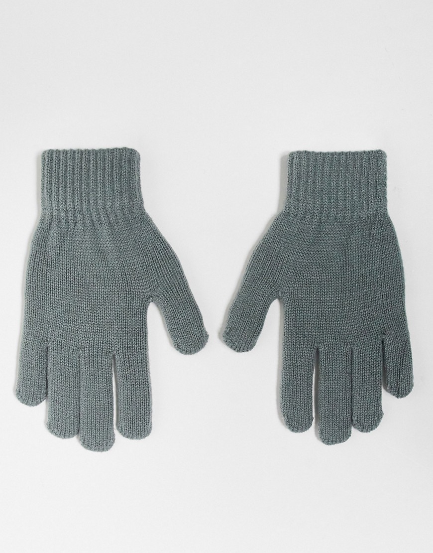 Boardmans knitted gloves in gray