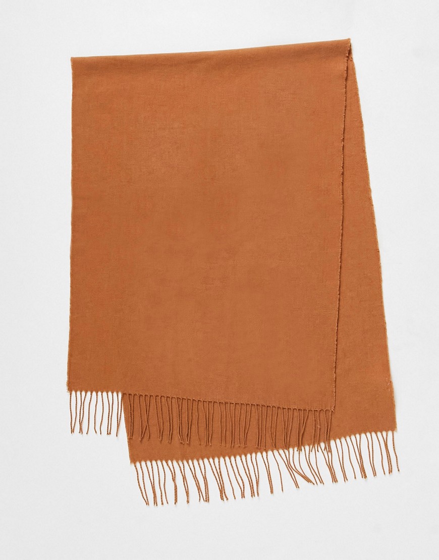 Boardmans knitted scarf in camel-Neutral