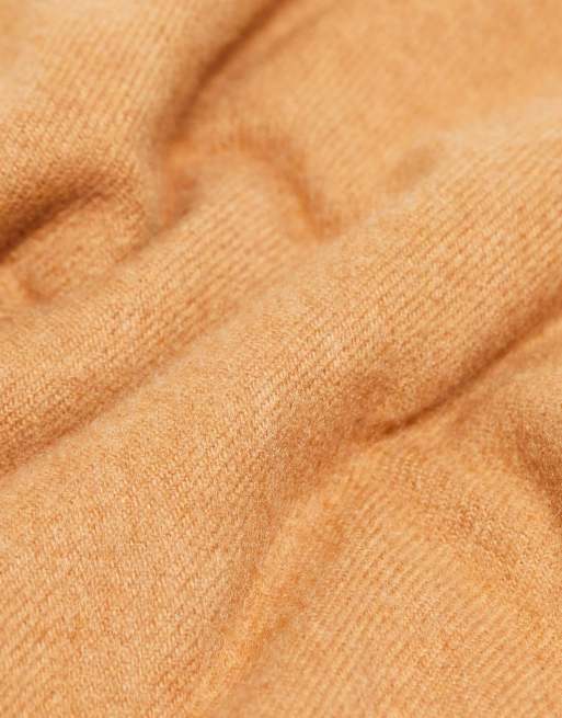 Boardmans knitted scarf in camel, 3 of 4