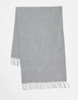 Boardmans knitted scarf in grey