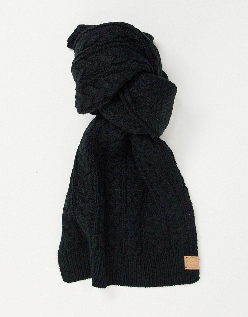 Boardmans knitted scarf-Black