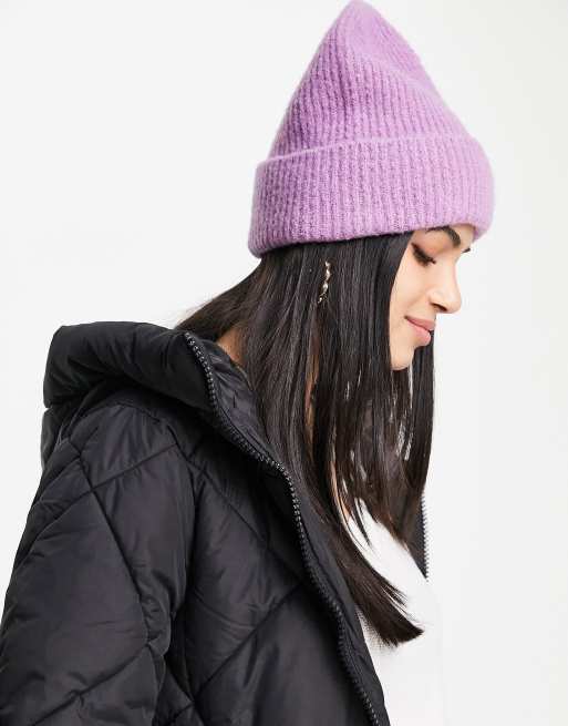 Boardmans – Lila stickad mössa