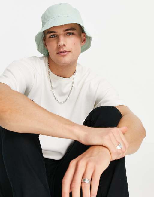 Boardmans material bucket hat MGREEN ASOS