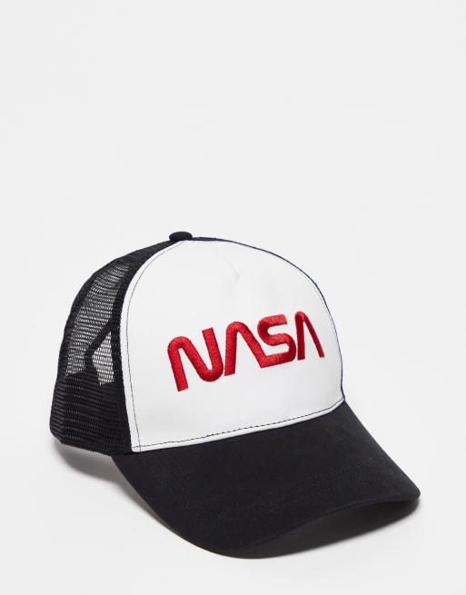 Boardmans NASA trucker baseball cap in black | ASOS