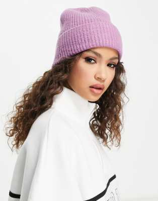 Boardmans Ribbed Knit Beanie In Lilac-purple