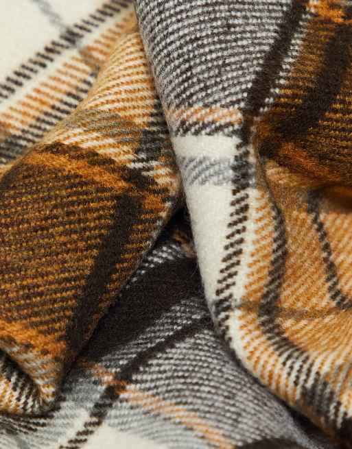 Boardmans - Sciarpa multicolore a quadri con frange, 3 di 4