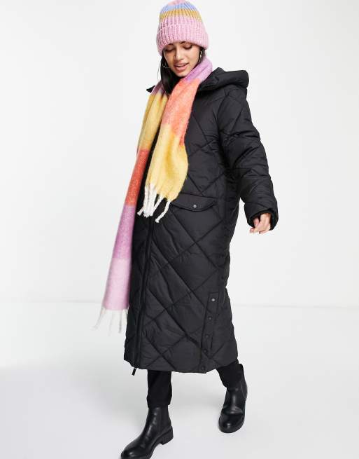 Boardmans super fluffy large check tassel trim scarf in multi