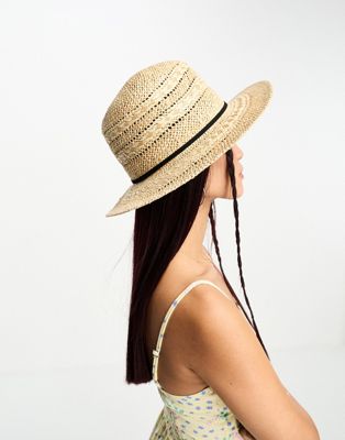 Boardmans woven fedora hat in natural - ASOS Price Checker