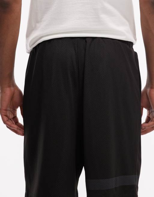 Boardshorts negros con logo "NYP" de malla de No Problemo, 5 de 5