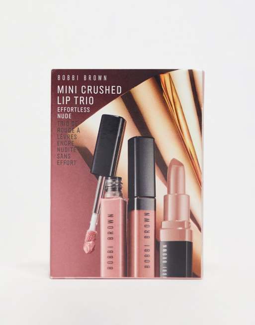 Bobbi Brown – Mini Crushed – Lippentrio im Geschenk-Set – Effortless Nude (spare 42%)