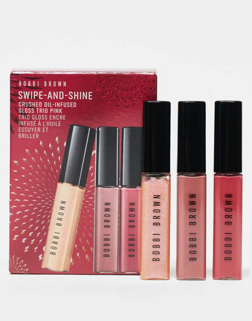 Bobbi Brown - Swipe-and-Shine Crushed Oil-Infused Gloss Trio - Lipgloss trio in Roze (bespaar 35%)