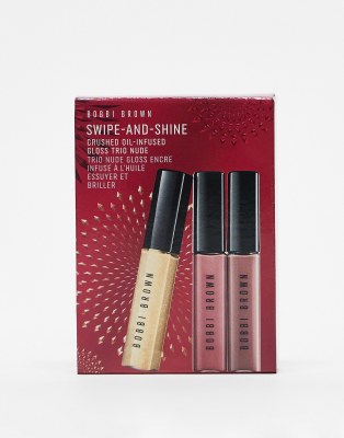 Bobbi Brown Swipe-and-Shine Crushed Oil-Infused Gloss Trio - Nude (save 35%)-Neutral