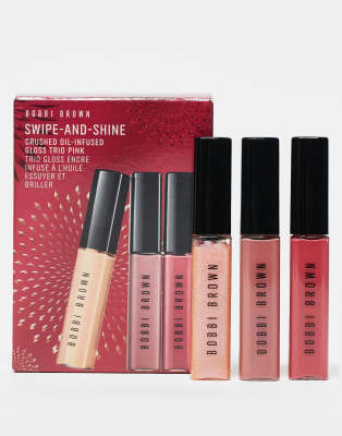 Bobbi Brown - Swipe-and-Shine Crushed Oil-Infused - Lipgloss-Trio - Pink (35% Ersparnis)-Rosa