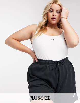 Боди-майка белого цвета с овальным вырезом Nike Plus-Белый