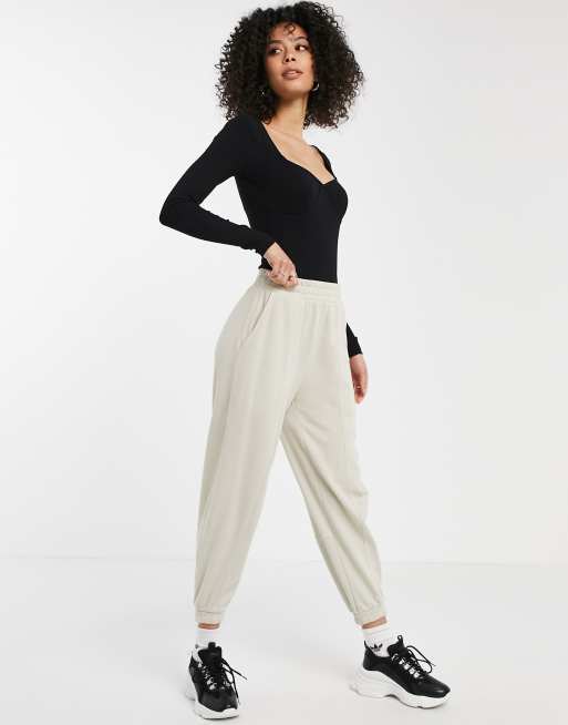 Body negro cruzado de manga larga de ASOS DESIGN Tall