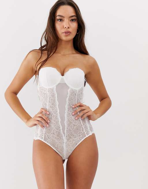 Body de novia sin tirantes espalda de Fashion Forms ASOS