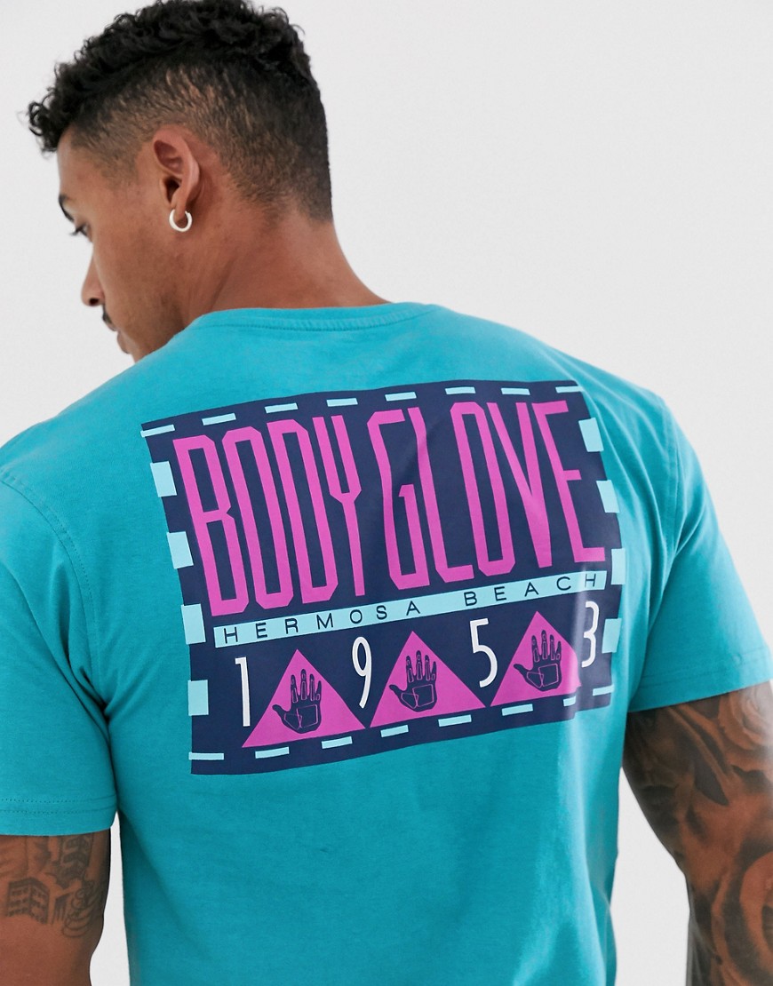 Body Glove Colour Box t-shirt with back print in blue