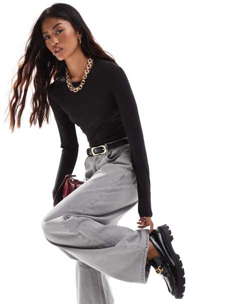 Body negro ceñido de manga larga sin costuras de ONLY - view 1