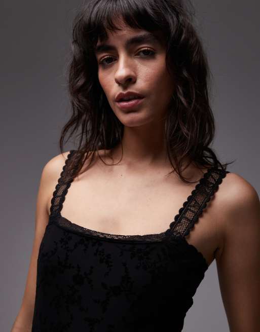 Body negro con diseño flocado Charli de AllSaints, 3 de 4