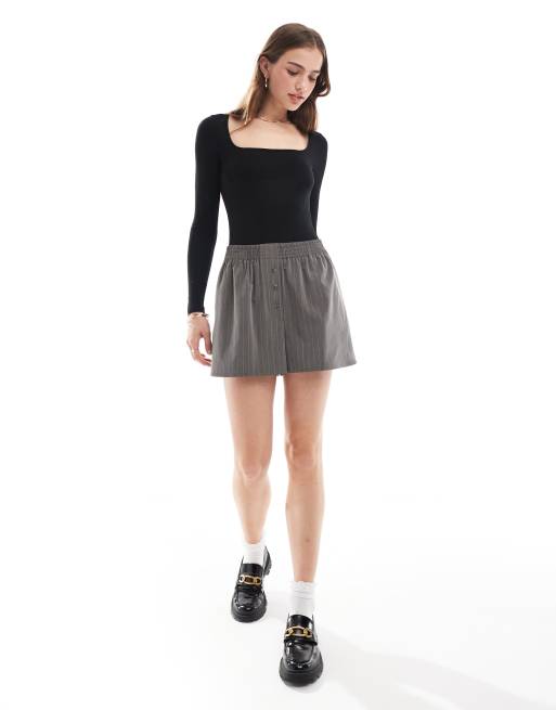 Body negro de manga larga con cuello cuadrado de Miss Selfridge, 3 de 4