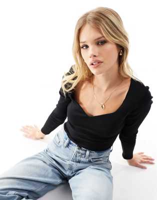 Body Transparent à Motifs Florales New Look - Taille 10 - Manches Courtes - Occasion Très Bon état