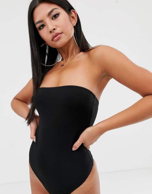 Body palabra de honor en negro de ASOS DESIGN