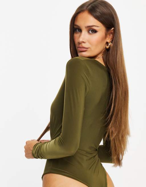 Body verde escotado estilo tanga de I Saw It First, 2 de 4