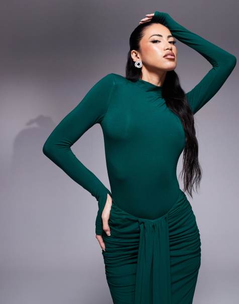 Body verde esmeralda con cuello subido Nara de Wanderdoll (parte de un conjunto) - view 1