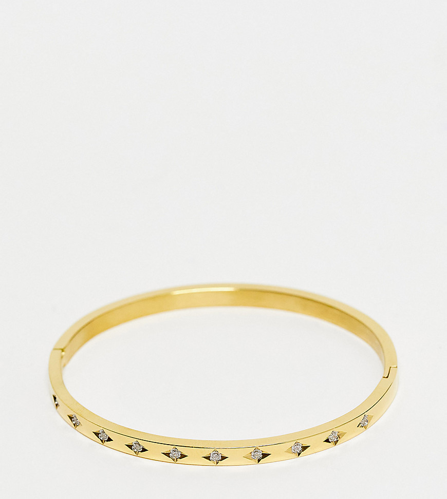 Bohomoon Adaline gold plated stainless steel hinge bracelet