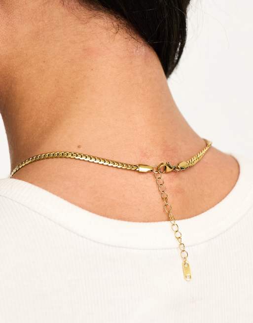 Bohomoon - Buttercup - Collana in catenina placcata oro con pendente con cristallo verde, 4 di 4