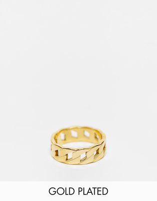 Bohomoon Cassie gold plated stainless steel ring | ASOS