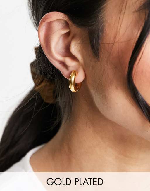 Bohomoon – Creolen im Röhrchen-Design aus vergoldetem Edelstahl, 20 mm Durchmesser 
