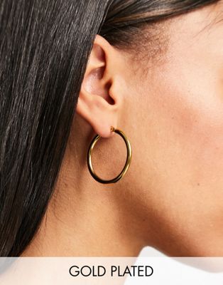 Bohomoon Exude gold plated stainless steel 30mm hoop earrings