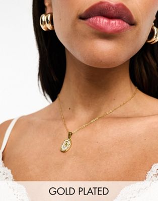Bohomoon Rochelle gold plated necklace with rose detail charm