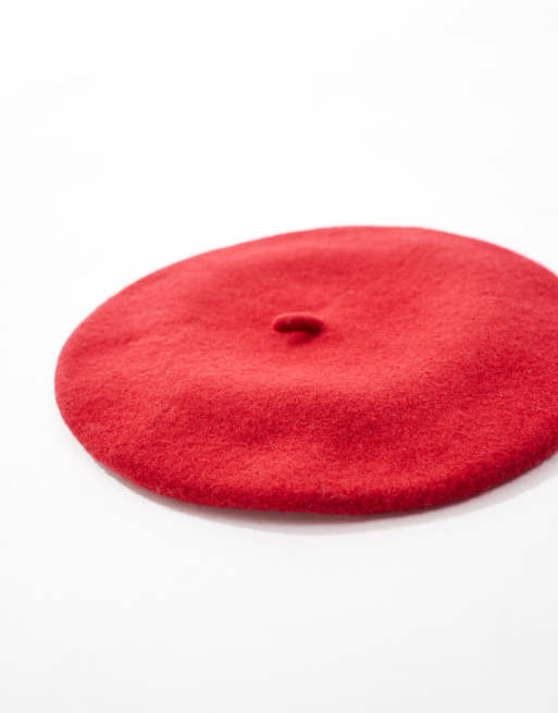 Boina roja con diseño ajustado de lana de ASOS DESIGN, 2 de 4