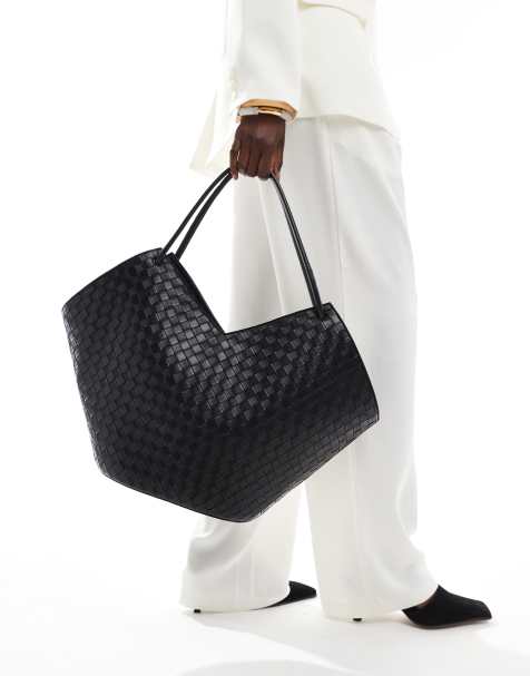 Boldo tote negro con diseño entretejido y detalles tubulares de ASOS DESIGN - view 1