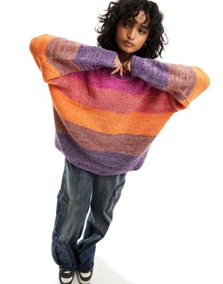 Bolongaro Trevor 3/4 zip space knit jumper in pink ombre