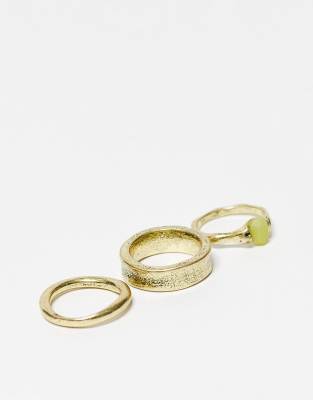 Bolongaro Trevor Bolongaro Trevor 3 pack rings in gold