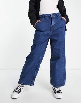 Bolongaro Trevor Abigal barrel leg high waist jeans in indigo blue - Click1Get2 Price Drop