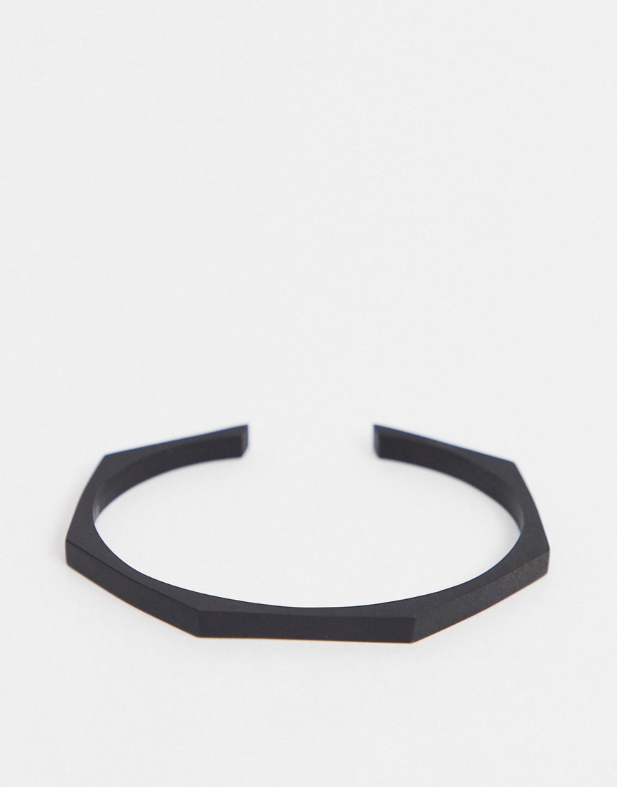 Bolongaro Trevor - Achthoekige brede armband-Zwart