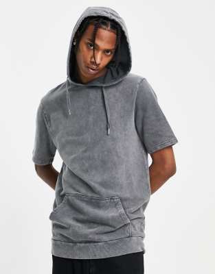 Bolongaro Trevor acid wash short sleeve hoody - ASOS Price Checker