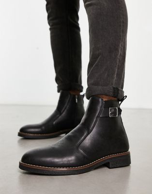 Bolongaro Trevor ankle boot with buckle in black