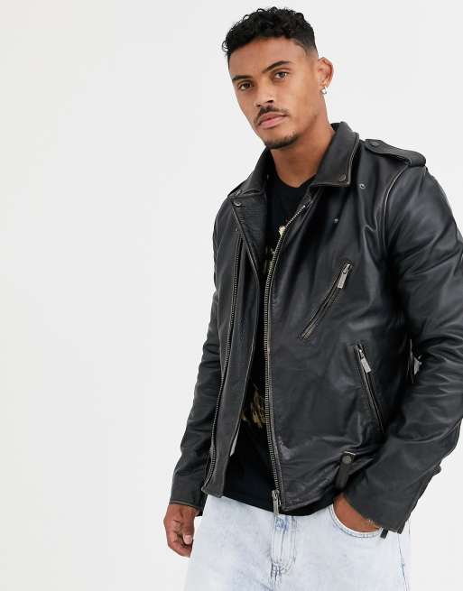 Bolongaro trevor antique finish biker jacket sale