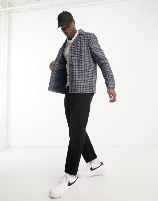 Bolongaro Trevor – Blau karierte Hemdjacke 