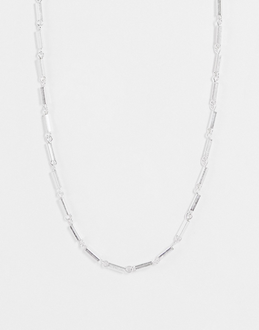 Bolongaro Trevor Block Chain Necklace In Silver