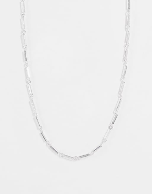 Bolongaro Trevor block chain necklace in silver