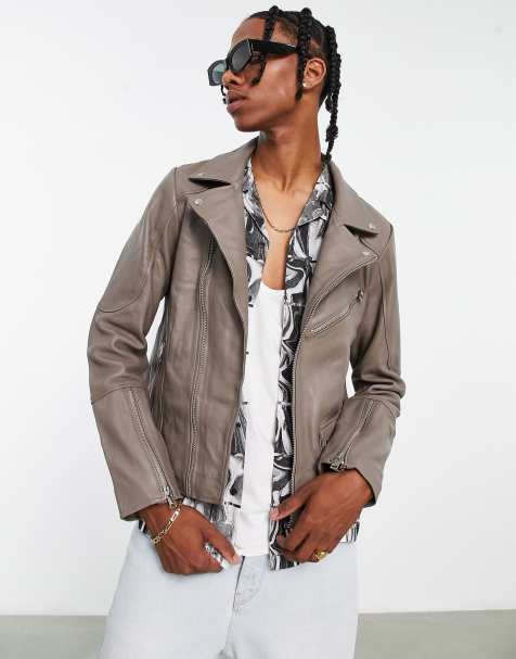 Asos veste cuir homme hot sale