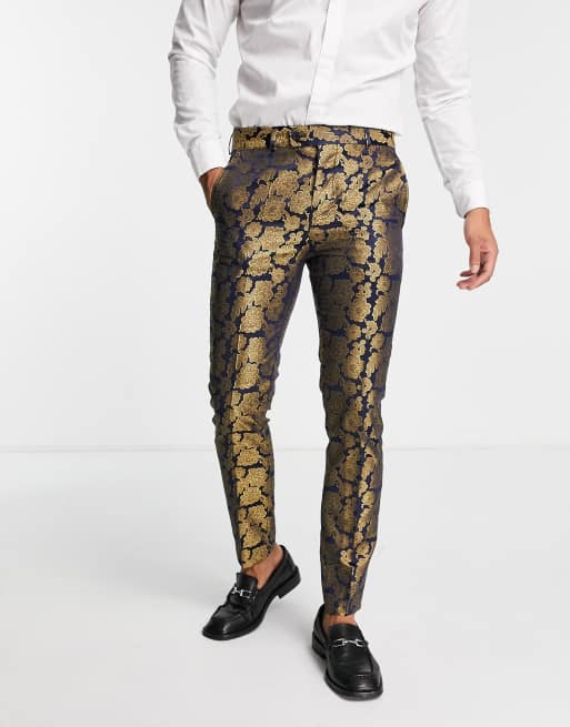 Mens gold dress store pants